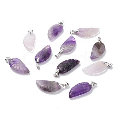 Natural Amethyst Pendants G-E339-02E-1