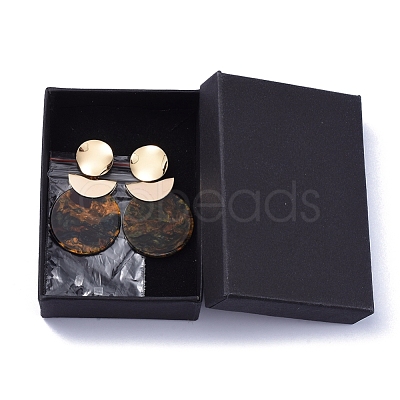 Cellulose Acetate(Resin) Dangle Stud Earrings EJEW-JE04075-05-1