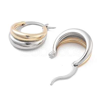 Rack Plating Brass Hoop Earrings EJEW-C101-07GP-1