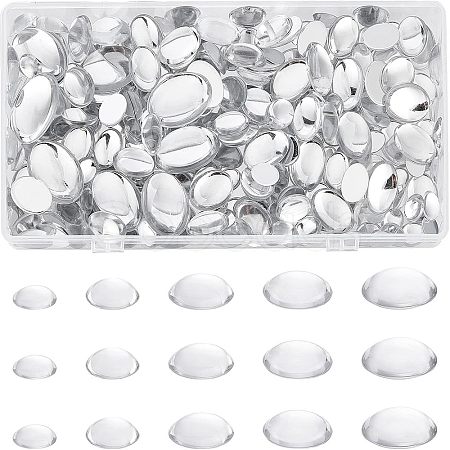 Nbeads Transparent Acrylic Cabochons TACR-NB0001-24-1