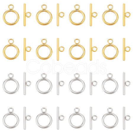 Unicraftale 304 Stainless Steel Ring Toggle Clasps STAS-UN0002-21-1