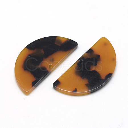 Cellulose Acetate(Resin) Semi Circle Pendants X-KY-S111B-A301-1