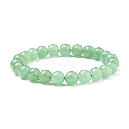 SUNNYCLUE Natural Green Aventurine Round Beads Stretch Bracelets BJEW-PH0001-8mm-24-1
