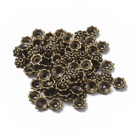 Tibetan Style Bead Caps X-MLF0664Y-NF-1