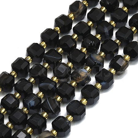 Natural Banded Agate Beads Strand G-I376-D06-01-1