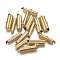 Brass Slide On End Clasp Tubes, Slider End Caps, for Ball Chains, Raw(Unplated), 19x6x4mm, Hole: 1mm, Inner Diameter: 3mm