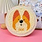 DIY Punch Embroidery Beginner Kits for Beginners, including Embroidery Fabric & Hoop & Yarn, Punch Needle Pen, Instruction, Dog, 200mm