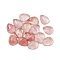 Cherry Quartz Glass Cabochons, Teardrop, 10.5x8x4mm