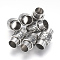 304 Stainless Steel Magnetic Clasps with Glue-in Ends, Column, Antique Silver, 20x12mm, Hole: 8mm