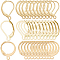 SUNNYCLUE 3 Style 304 Stainless Steel Leverback Earring Findings, with Loops, Real 24K Gold Plated, 14.5~16.5x10~12.5x1.5~2mm, Hole: 1~1.5mm, 20Pcs/style