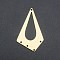 201 Stainless Steel Chandelier Components Links, Laser Cut, Teardrop, Golden, 41x25x1mm, Hole: 1.6mm