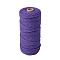 Cotton Macrame Cord, Round Macrame Rope for Wall Hangers, Boho Decorations, DIY Macrame Craft, Dark Violet, 3mm, about 54.68 Yards(50m)/Roll