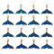 Alloy Enamel Pendants, Whale Tail Shape, Light Gold, Blue, 17x20x2mm, Hole: 1.6mm, 20pcs/Box