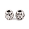 Antique Silver Alloy Tibetan Beads, Lead Free & Cadmium Free, Hole Beads, Ball, Antique Silver, 5x5x5mm, Hole: 2mm, 2040pcs/1000g