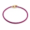 Braided Steel Wire Bracelets Making, with Golden Tone Brass Beads, Camellia, Inner Diameter: 3-1/8 inch(8cm)