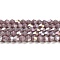 Opaque Solid Color Electroplate Glass Beads Strands, AB Color Plated, Faceted, Bicone, Medium Purple, 4x4mm, Hole: 0.8mm, about 82~85pcs/strand, 12.01~12.2 inch(30.5~31cm)