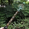 Natural Green Aventurine Merkaba Star Wands, Fairy Sticks, with Built-in Battery Led Light, Tree of Life, 360x30mm