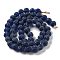 Handmade Nepalese Lampwork Beads, Pumpkin, Midnight Blue, 10.5x9.5mm, Hole: 1.5mm, about 64pcs/strand, 25.79''(65.5cm)