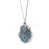 Non-Tarnish Stainless Steel Macrame Pouch Empty Stone Holder for Necklace Makings NJEW-JN04826-03-2