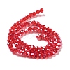 Electroplate Transparent Glass Beads Strands EGLA-A035-T4mm-A07-2