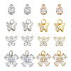 ARRICRAFT Alloy & Brass Cubic Zirconia Charms ZIRC-AR0001-26-1