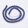 Natural Lapis Lazuli(Filled Color Glue) Beads Strands X-G-K269-02-6mm-2