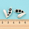 Alloy with Glass Pendants FIND-G062-06MS-02-4