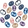 Resin Cameo Lady Head Cabochons CRES-CA0001-02-1