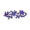 Chinese Style Alloy Enamel Chandelier Components Links X-ENAM-E329-63F-G-4