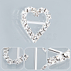   16Pcs 4 Style Heart & Star & Bowknot & Square Shining Wedding Invitation Ribbon Buckles RB-PH0001-16-5