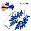 Gorgecraft 4 Pairs Leaves Polyster Embroidery Ornaments Accessories DIY-GF0005-69B-2