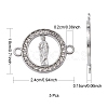 Alloy Connector Charms with Crystal Rhinestone FIND-YW0003-48-5