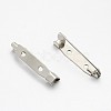 Iron Brooch Pin Back Safety Catch Bar Pins with 2-Hole IFIN-N3292-01-1