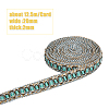 Polyester Braided Lace Trim OCOR-WH0079-71A-2