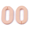 Opaque Spray Painted Acrylic Linking Rings OACR-N009-002A-A14-2