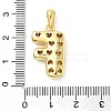 Brass Micro Pave Cubic Zirconia Pendants KK-E061-03G-06-3