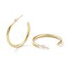 Brass Half Hoop Earrings EJEW-A056-30G-2