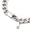 Tarnish Resistant Women' s Fashionable 304 Stainless Steel Cuban Link Chain Bracelets X-BJEW-JB05657-01-3