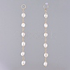 Natural Cultured Freshwater Pearl Dangle Earrings EJEW-JE03827-01-4