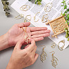 Craftdady 64Pcs 16 Style Alloy Open Back Bezel Pendants FIND-CD0001-13-12