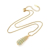 Teardrop Mixed Stone Pendant Necklace for Girl Women NJEW-JN03683-3