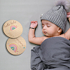 2Pcs 2 Style Double-face Printed Wooden Baby Photo Props DJEW-WH0601-001-5