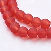 Frosted Glass Bead Strands GGB6MMY-DK35-3