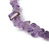 Natural Amethyst Chips Beaded Stretch Bracelets for Women BJEW-JB10046-06-3