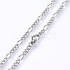 304 Stainless Steel Figaro Chain Necklaces NJEW-F227-03-01-2