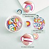 6Pcs 6 Colors Rainbow Silicone Beads JX322A-01-6