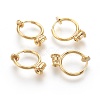 Brass Clip-on Hoop Earrings KK-L168-04G-1