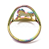 Ion Plating(IP) 304 Stainless Steel Horse Adjustable Ring for Women RJEW-M149-21RC-2