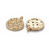 Brass Micro Pave Cubic Zirconia Pendants KK-D156-05G-D-2