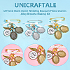 DIY Oval Blank Dome Wedding Bouquet Photo Charms Alloy Brooche Making Kit JEWB-AB00030-5